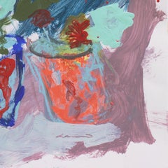 'Three Flower Pots', California Expressionist Oil, Stanford, Carmel