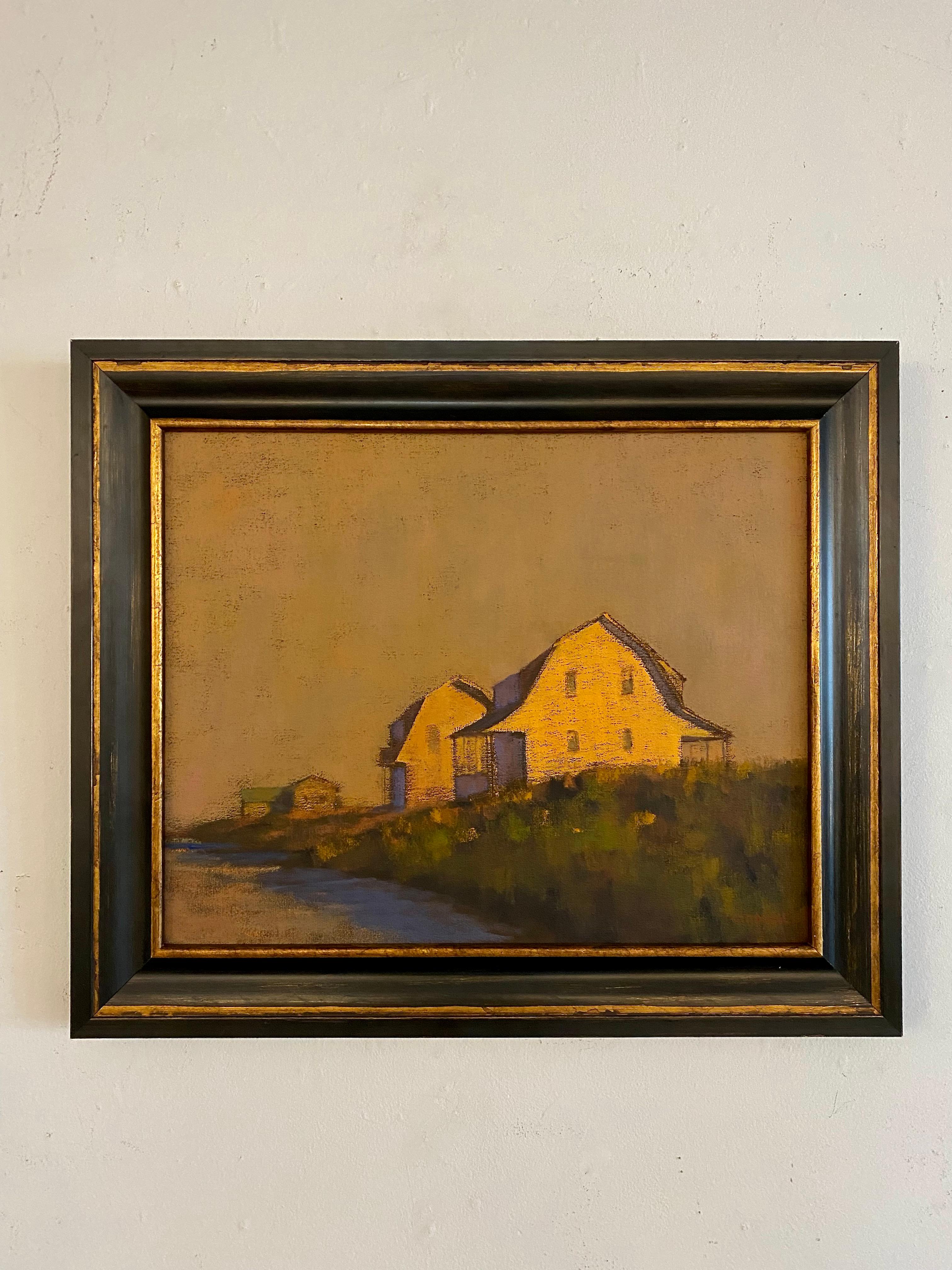 Beach Point Cottages, Dawn - Painting by Robert Cardinal