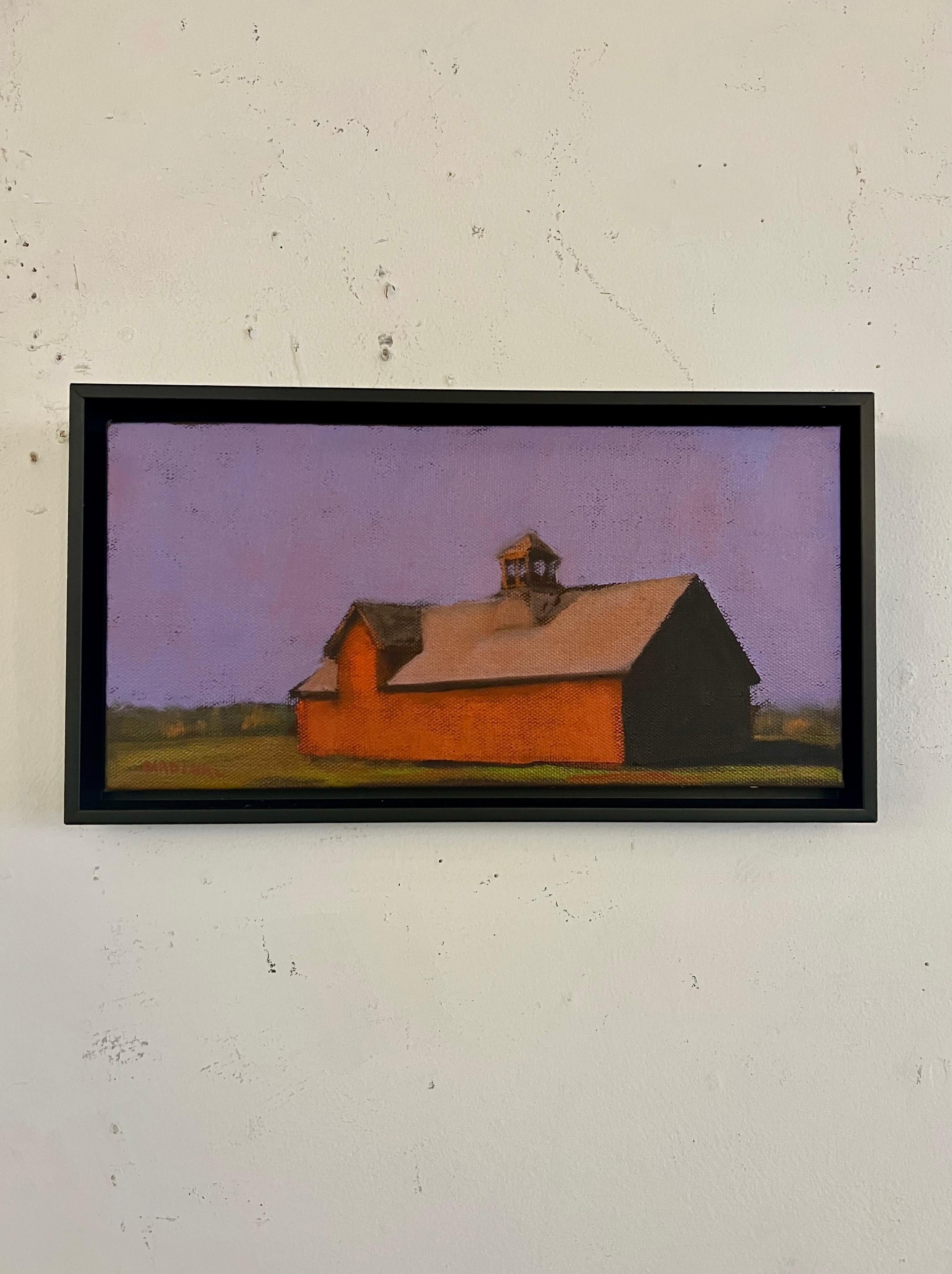 Red Barn - Painting by Robert Cardinal