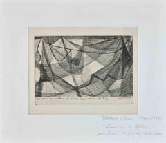 The Abstract Scene - Original Etching by Robert Carri - Mid-20th Century