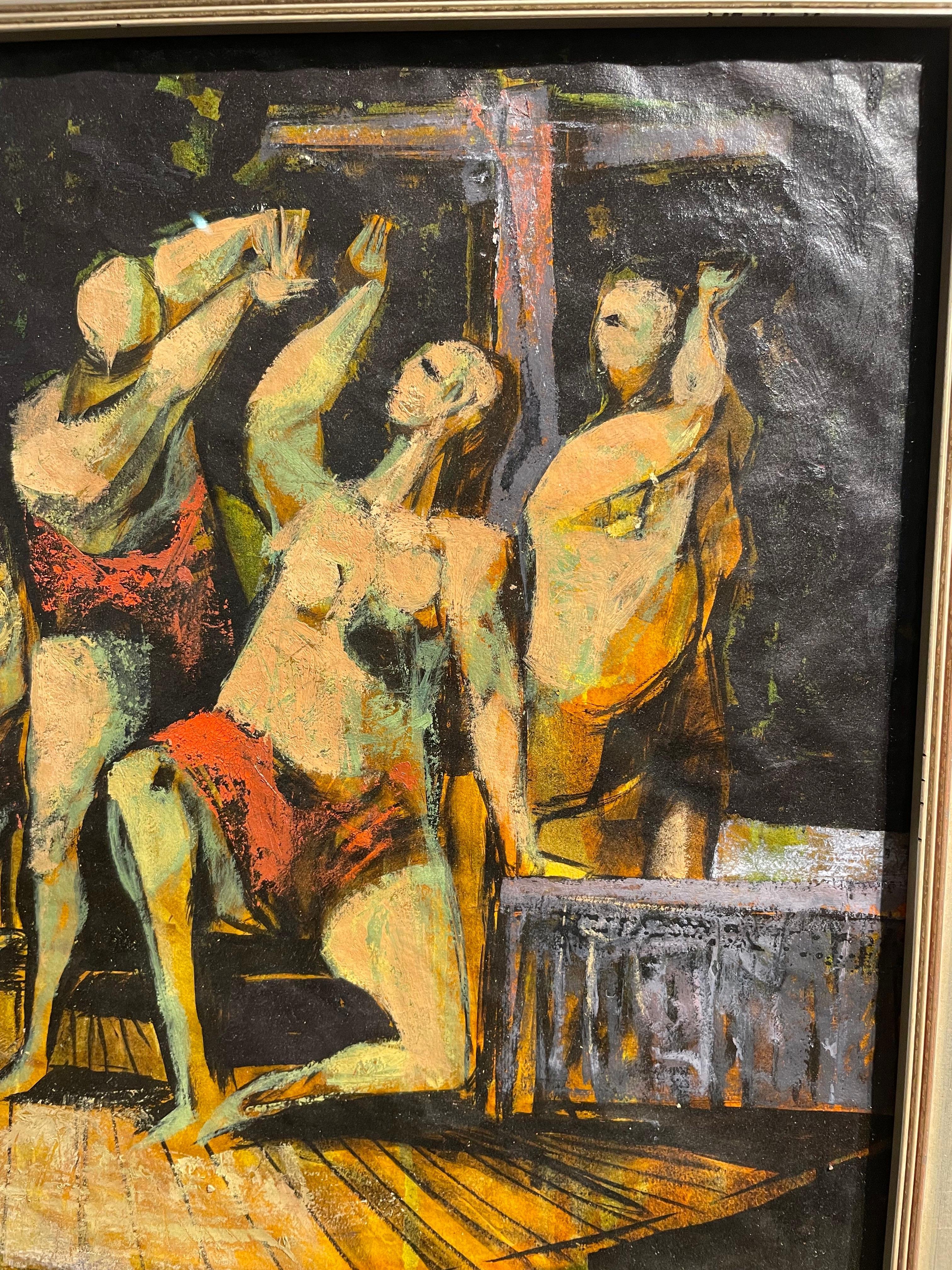 Deposition, 20th Century Figural Expressionist, On the Cross For Sale 3