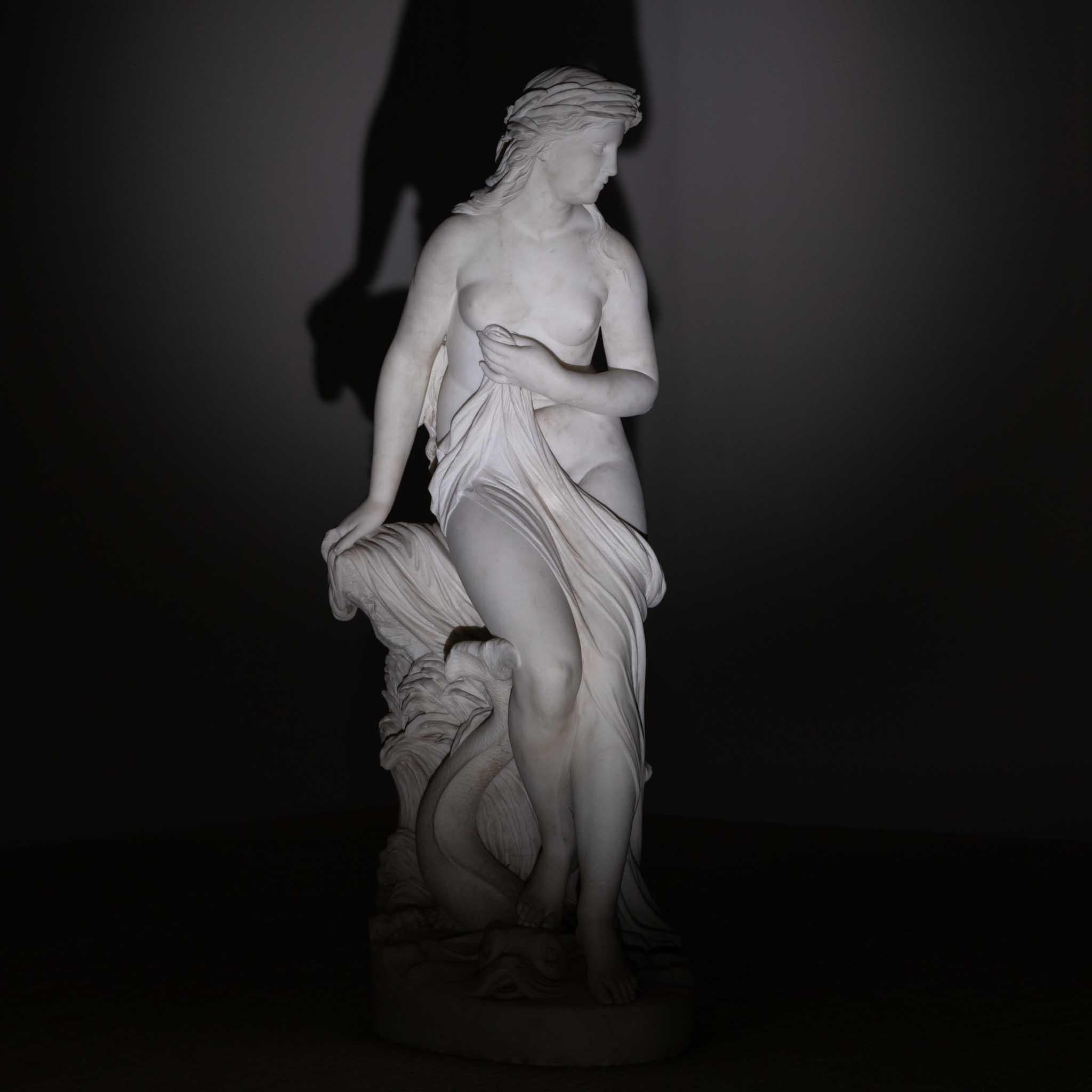 Robert Cauer D. Ä. Venus mit Delphin, Rom, 1874 im Angebot 6