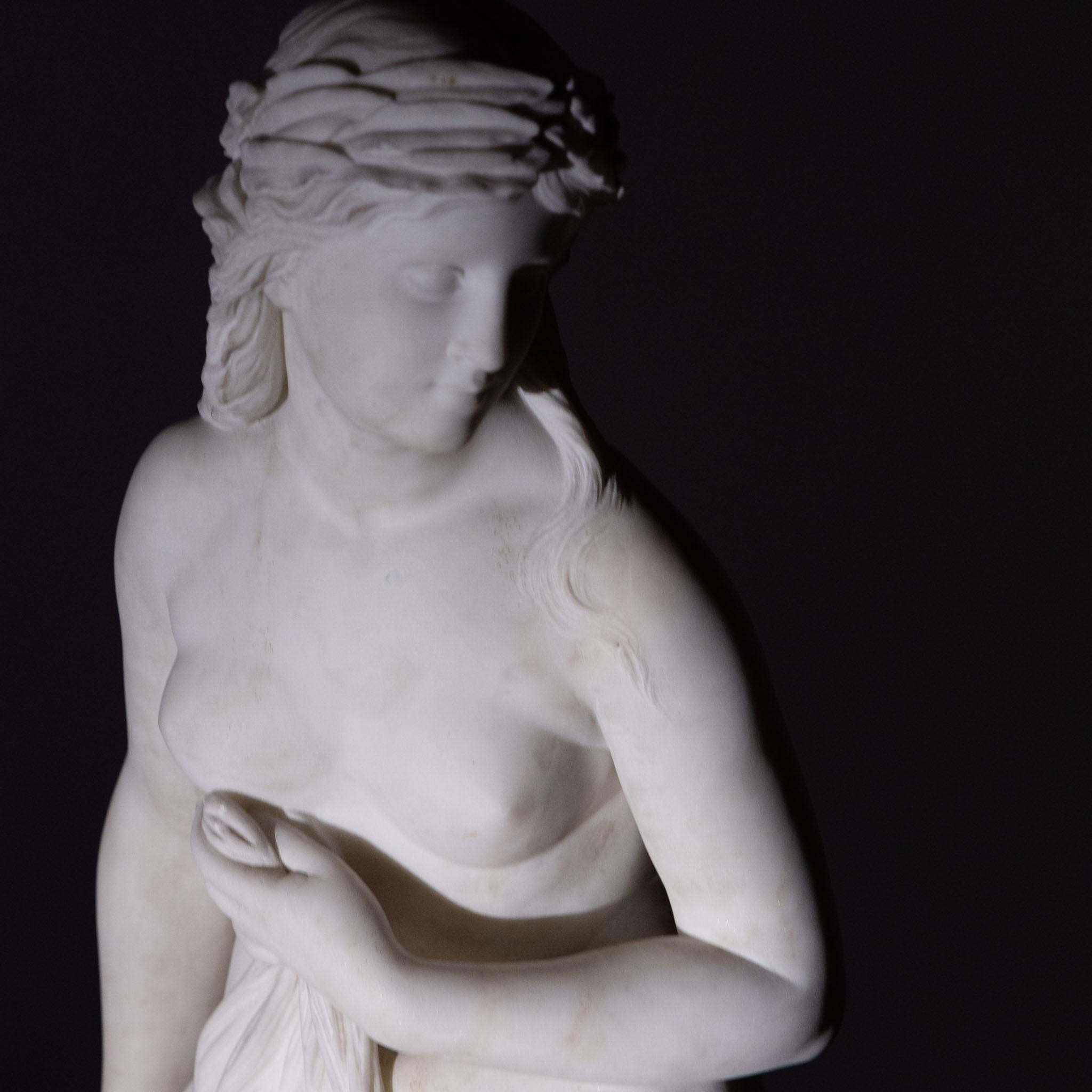 Late 19th Century Robert Cauer D. Ä. Venus with Dolphin, Rome, 1874 For Sale
