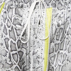 Robert Cavalli Grey Snake Print Silk Blend Loose Pants XL