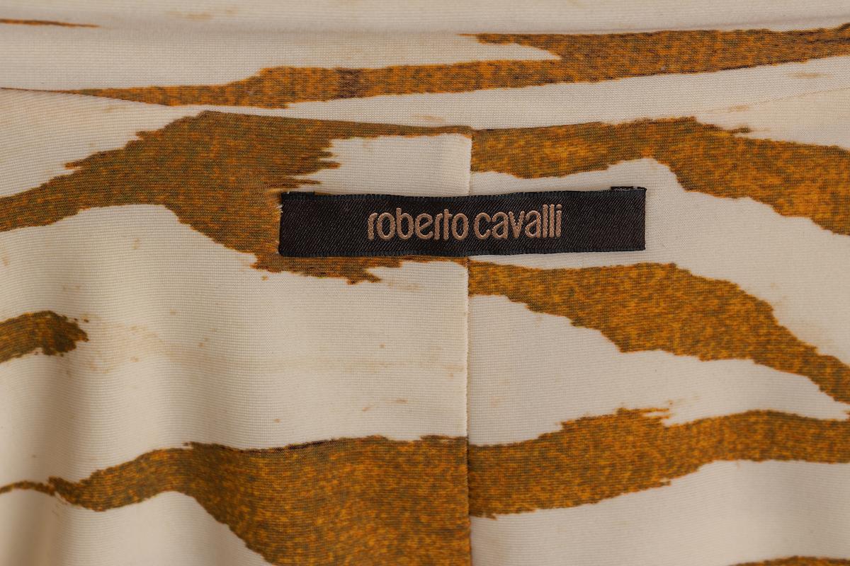Roberto Cavalli Tiger Print Jersey Cocktail /  Dinner Dress  Size 46 EU For Sale 8