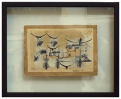 UNTITLED - Mixed media on cardboard signed and dated 1933