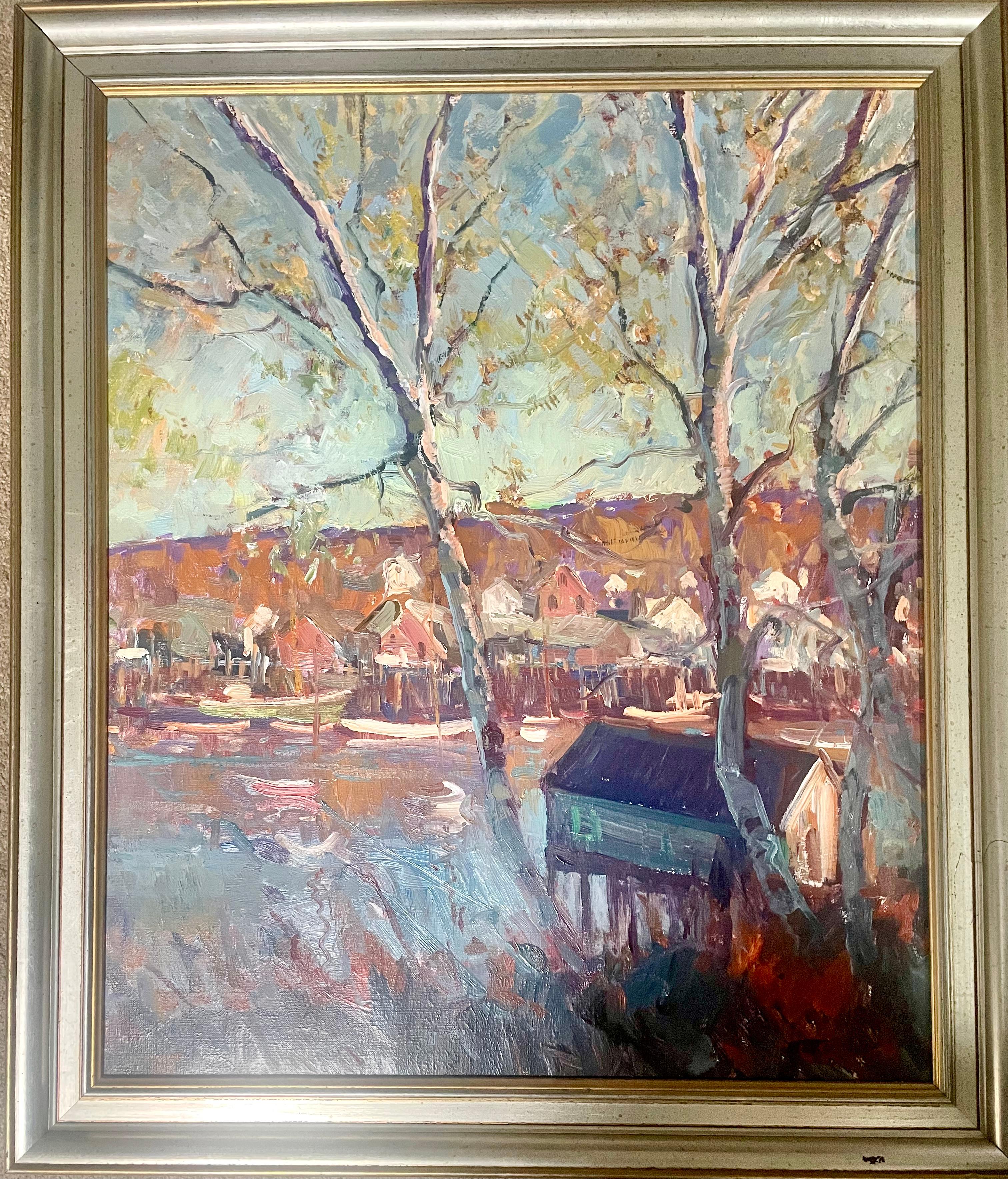“Birches at New Harbor“ - Painting by Robert Charles Gruppe