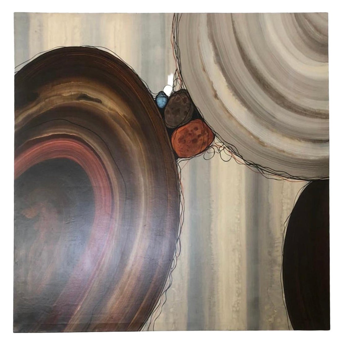 Robert Charon Pittura astratta contemporanea originale "Orbs" di grandi dimensioni in vendita