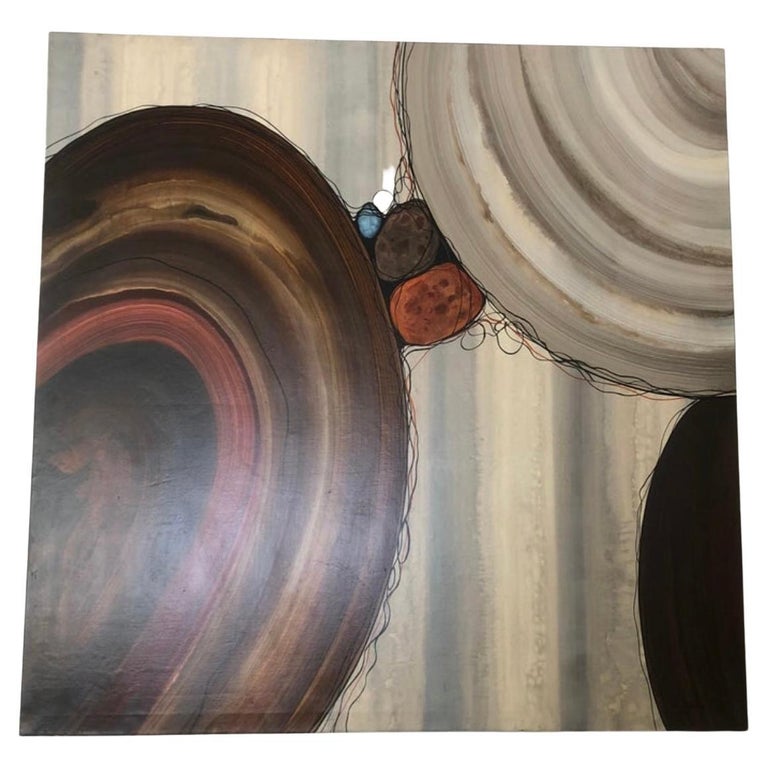 Robert Charon Large Contemporary Abstract Original “Orbs” Painting For