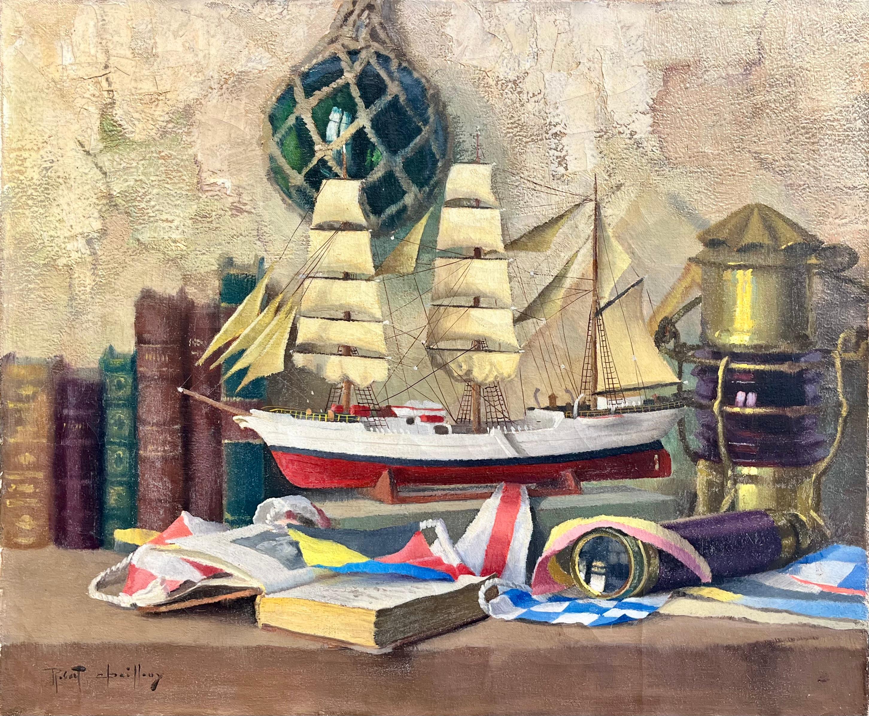 Robert Chiailloux Still-Life Painting – Nautisches Stilleben