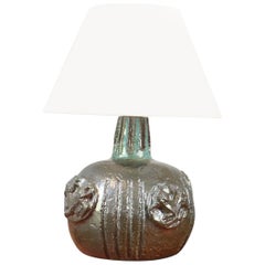 Robert Chiazzo, Lámpara de cerámica, 1960, Bormes, Vallauris, Era Jouve, Picault
