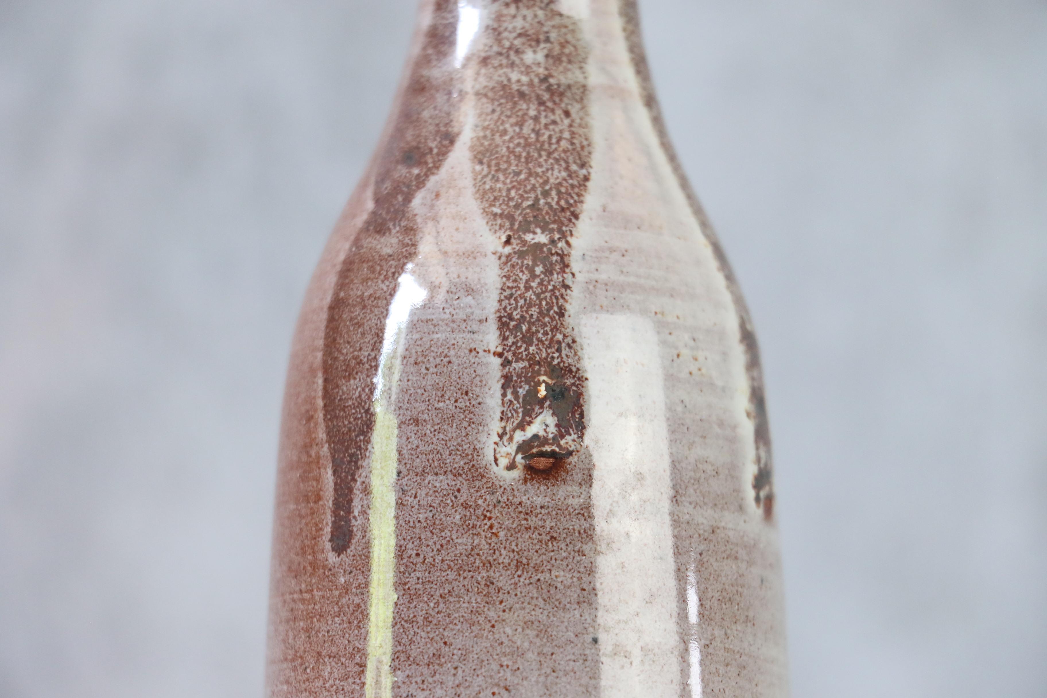 French Mid-Century Modern Ceramic Vase by Robert Chiazzo — Ruelland For Sale 1