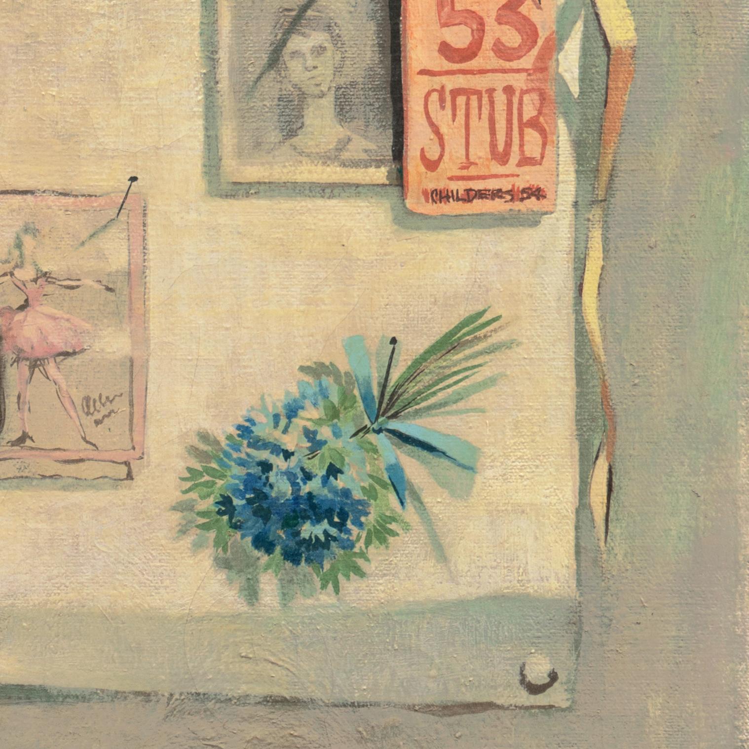 « Blue Eyed Girl », PAFA, Philadelphia Museum, Pennsylvania Artist, Trompe L'Oeil en vente 3
