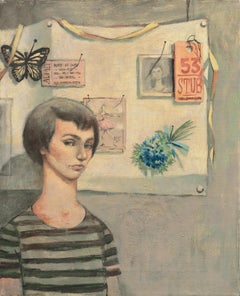 « Blue Eyed Girl », PAFA, Philadelphia Museum, Pennsylvania Artist, Trompe L'Oeil