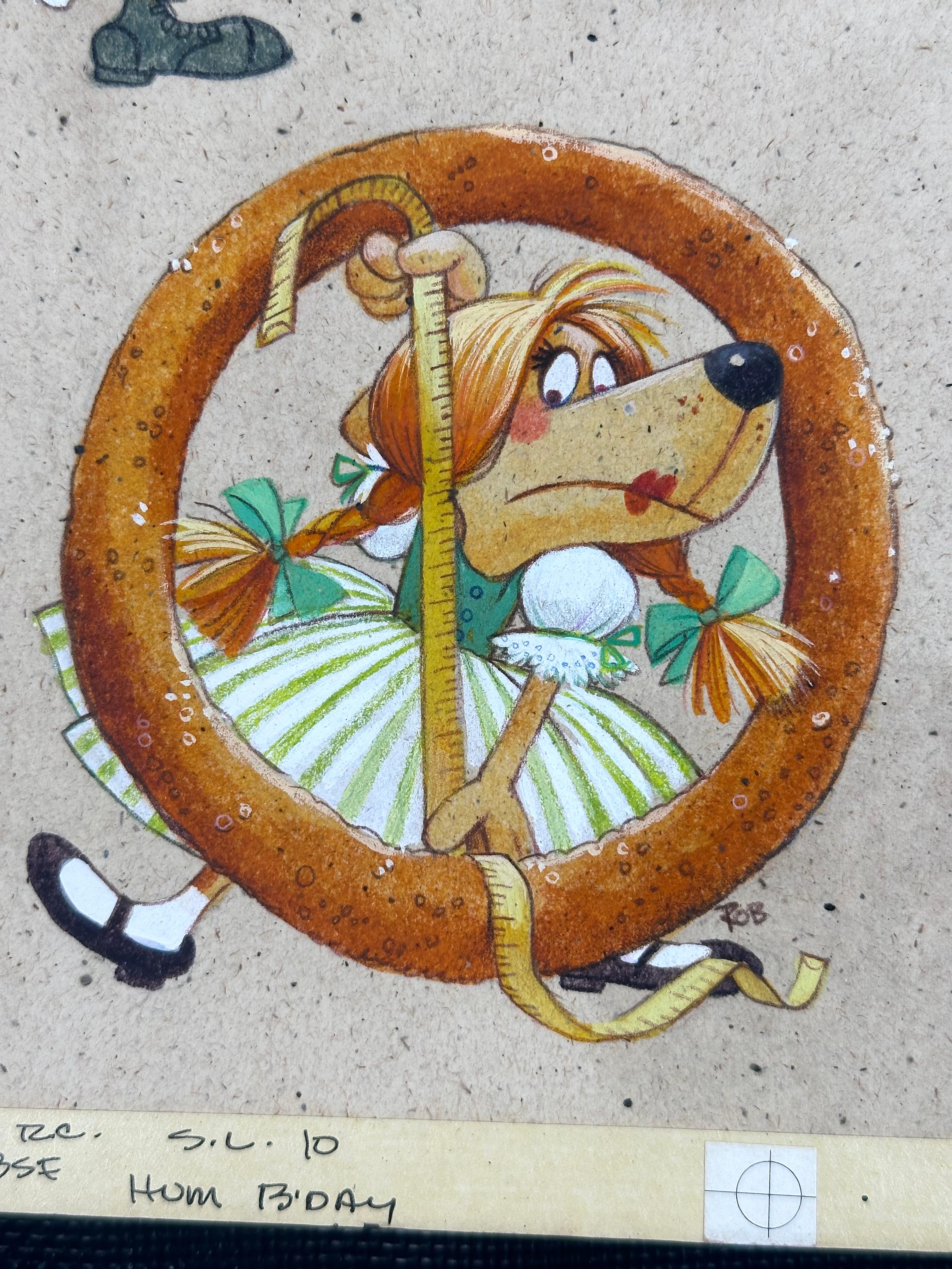 Robert Childers (1924-1984)

Oktoberfest Dogs, 1977.

Gouache, watercolor and pencil on illustration board measuring 10 x 17 inches. 

Signed lower left. Credited on verso. 

Printer's notations in margins. Protective cellophane sheet which can