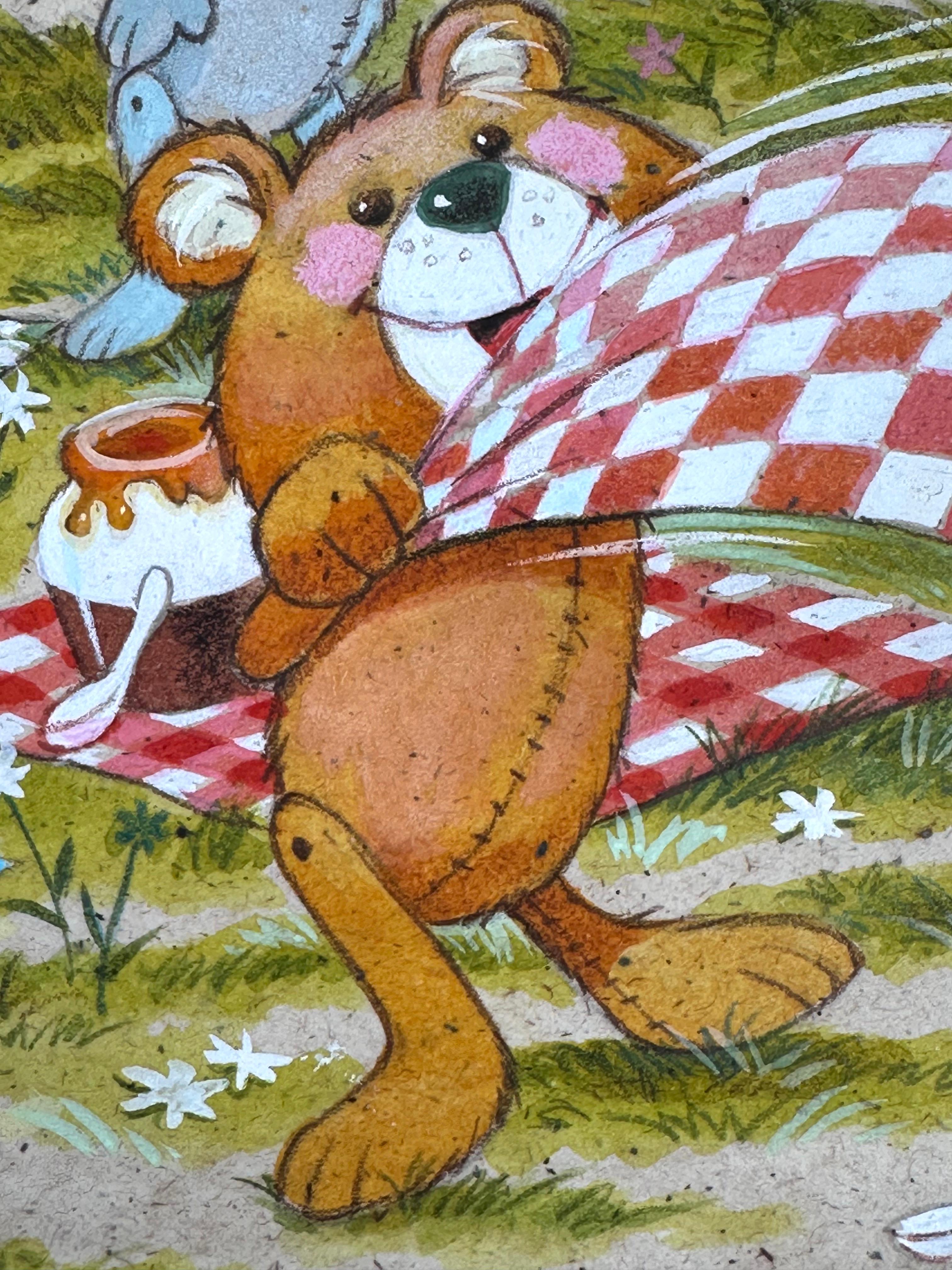Teddy Bear Picnic (Children's bedroom decor Illustration) For Sale 1