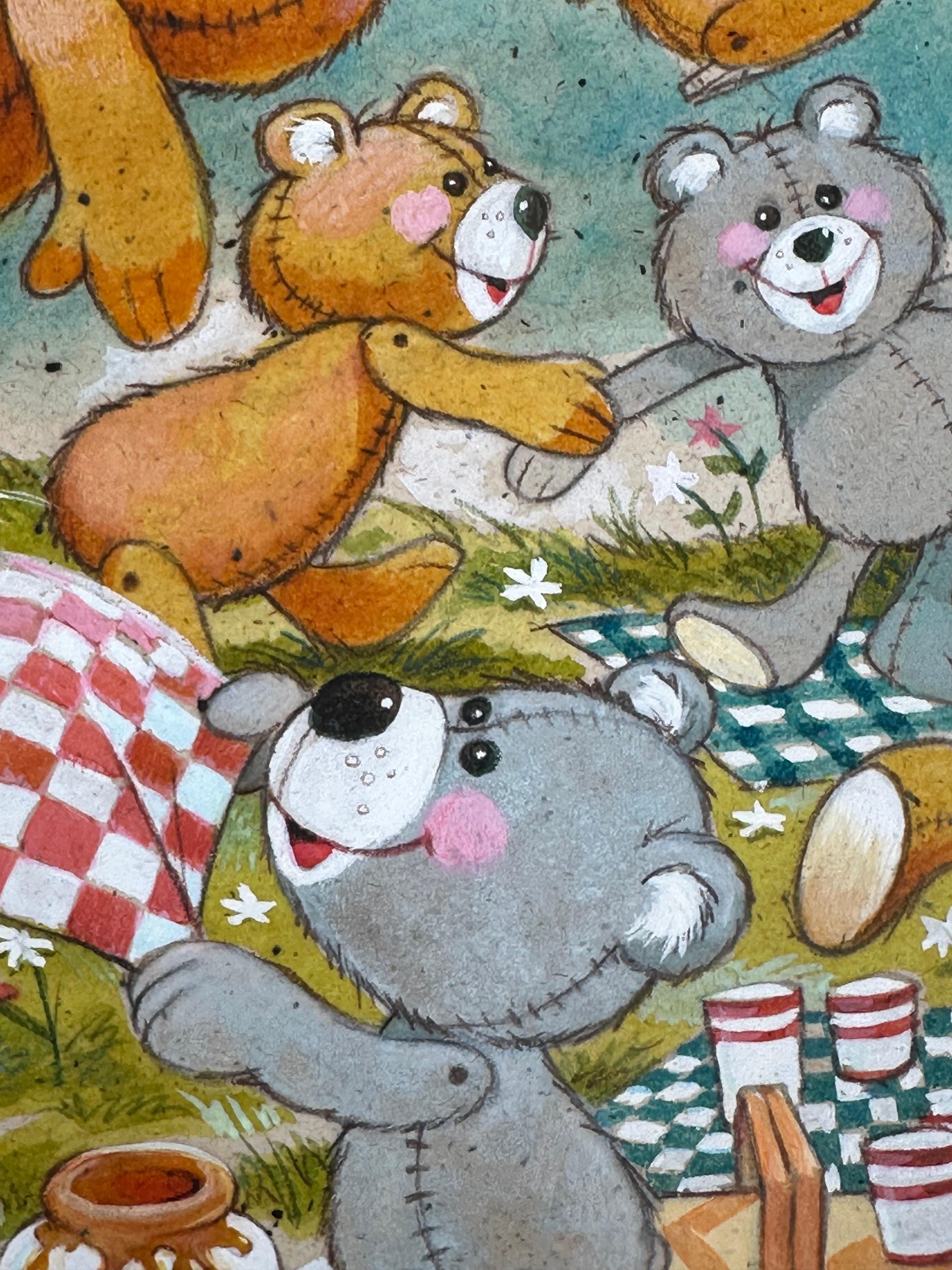 Teddy Bear Picnic (Children's bedroom decor Illustration) For Sale 2
