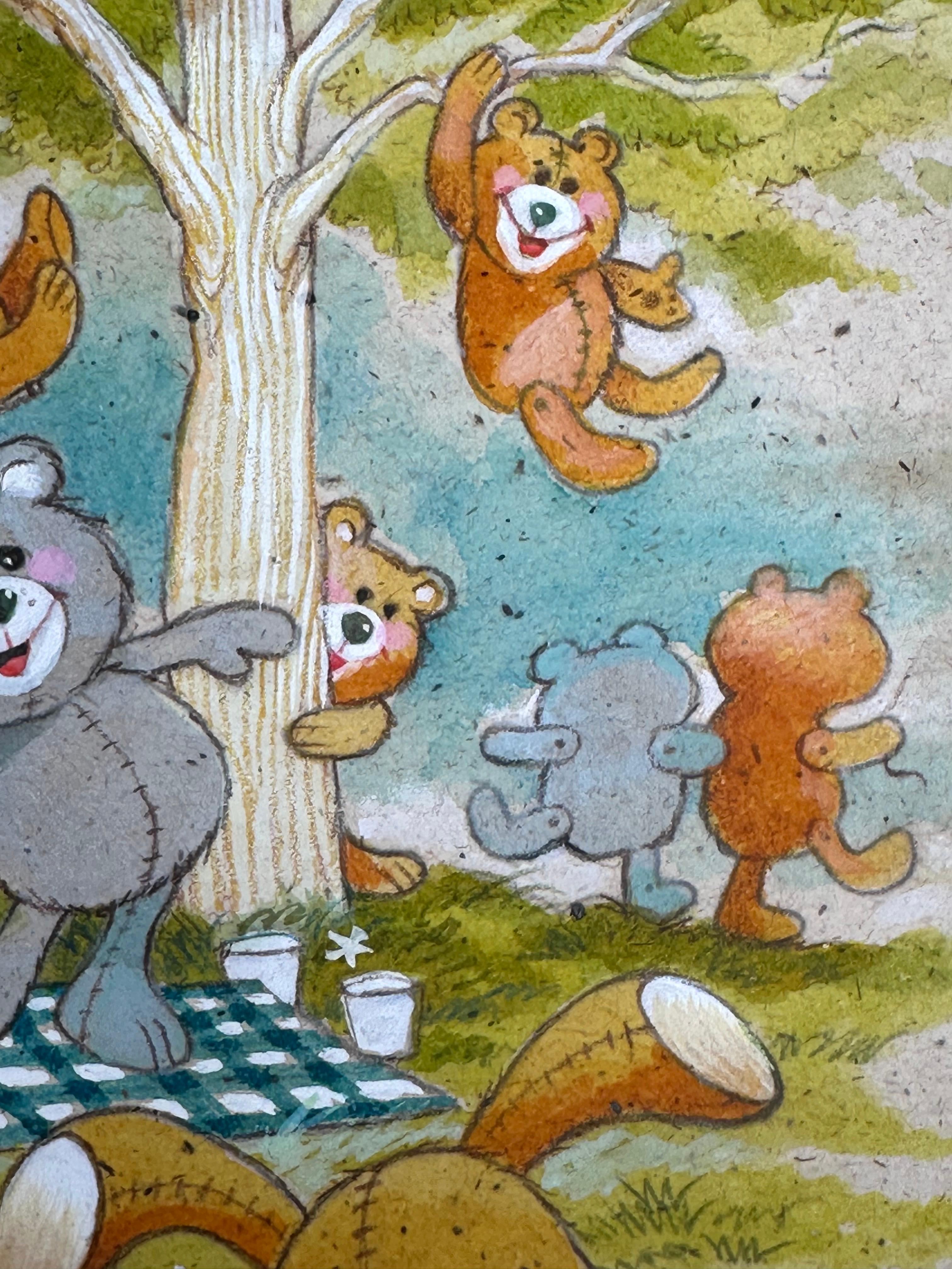Teddy Bear Picnic (Children's bedroom decor Illustration) For Sale 3