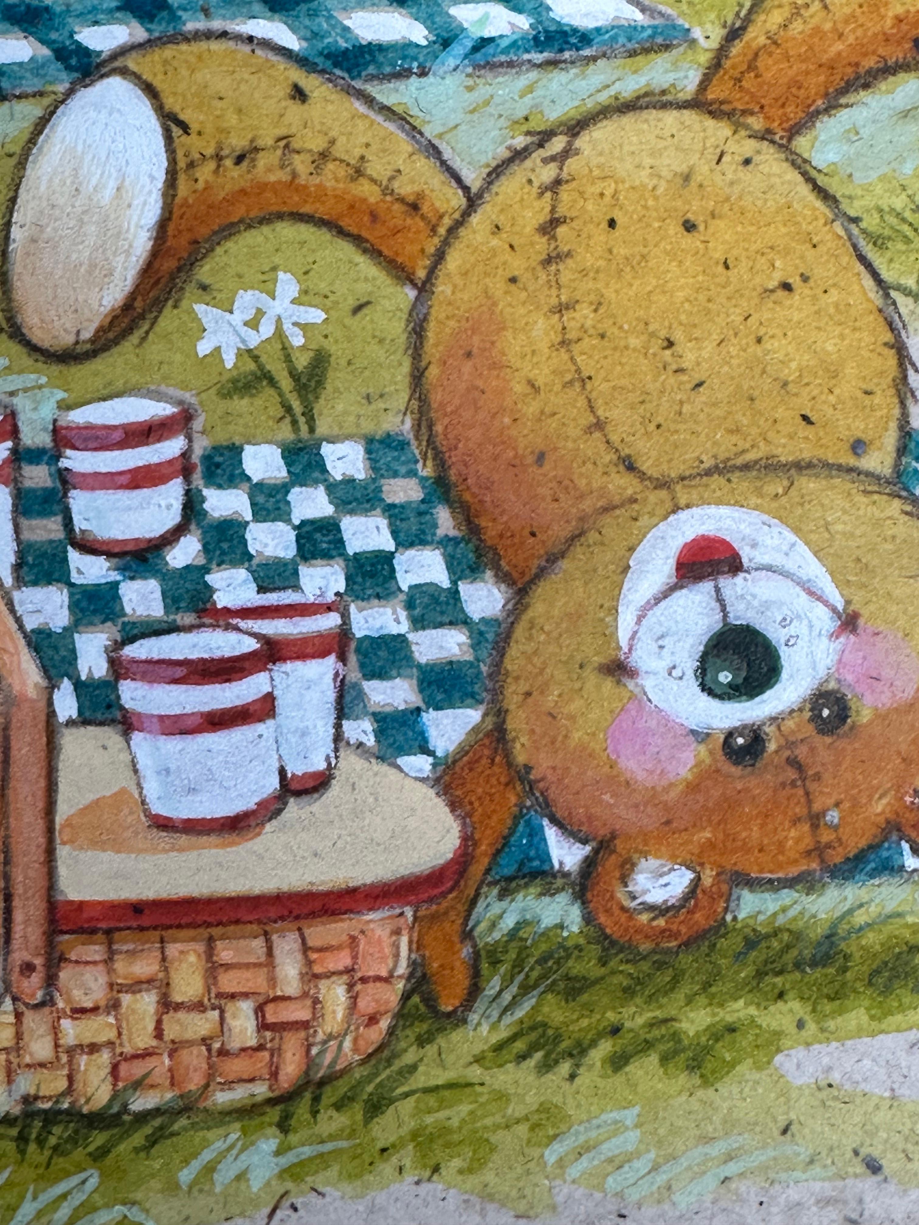 Teddy Bear Picnic (Children's bedroom decor Illustration) For Sale 5