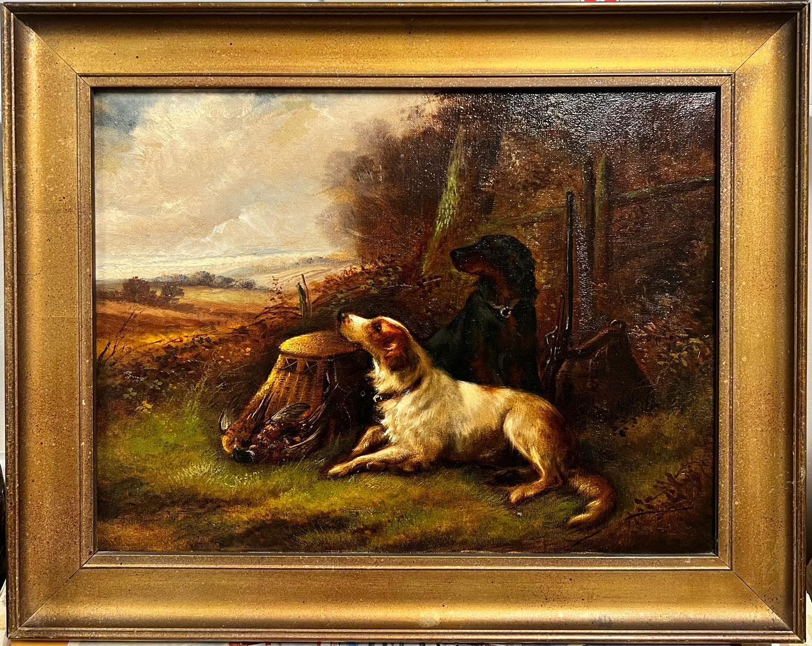 Waiting for the Master
by Robert Cleminson (British 1864-1903)
signed oil painting on canvas, framed

framed: 15 x 19 inches
canvas: 12 x 16 inches

Lovely British sporting art oil painting on canvas, by the well listed and ever popular painter,