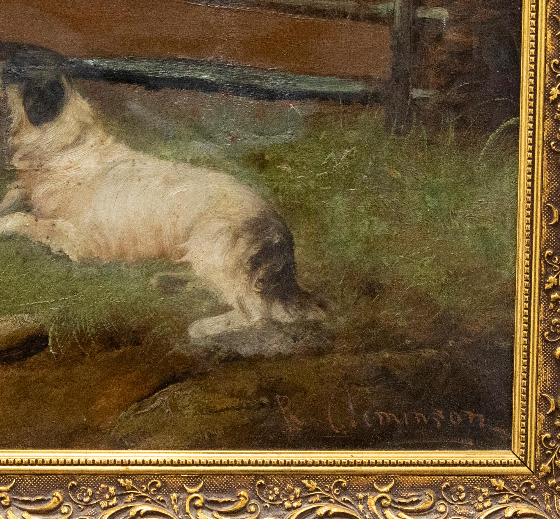 Robert Cleminson (1860-1886) - Olio del XIX secolo, pony e setter 2