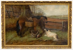 Robert Cleminson (fl.1860-1886) - 19. Jahrhundert Öl, Pony und Serviergeschirr