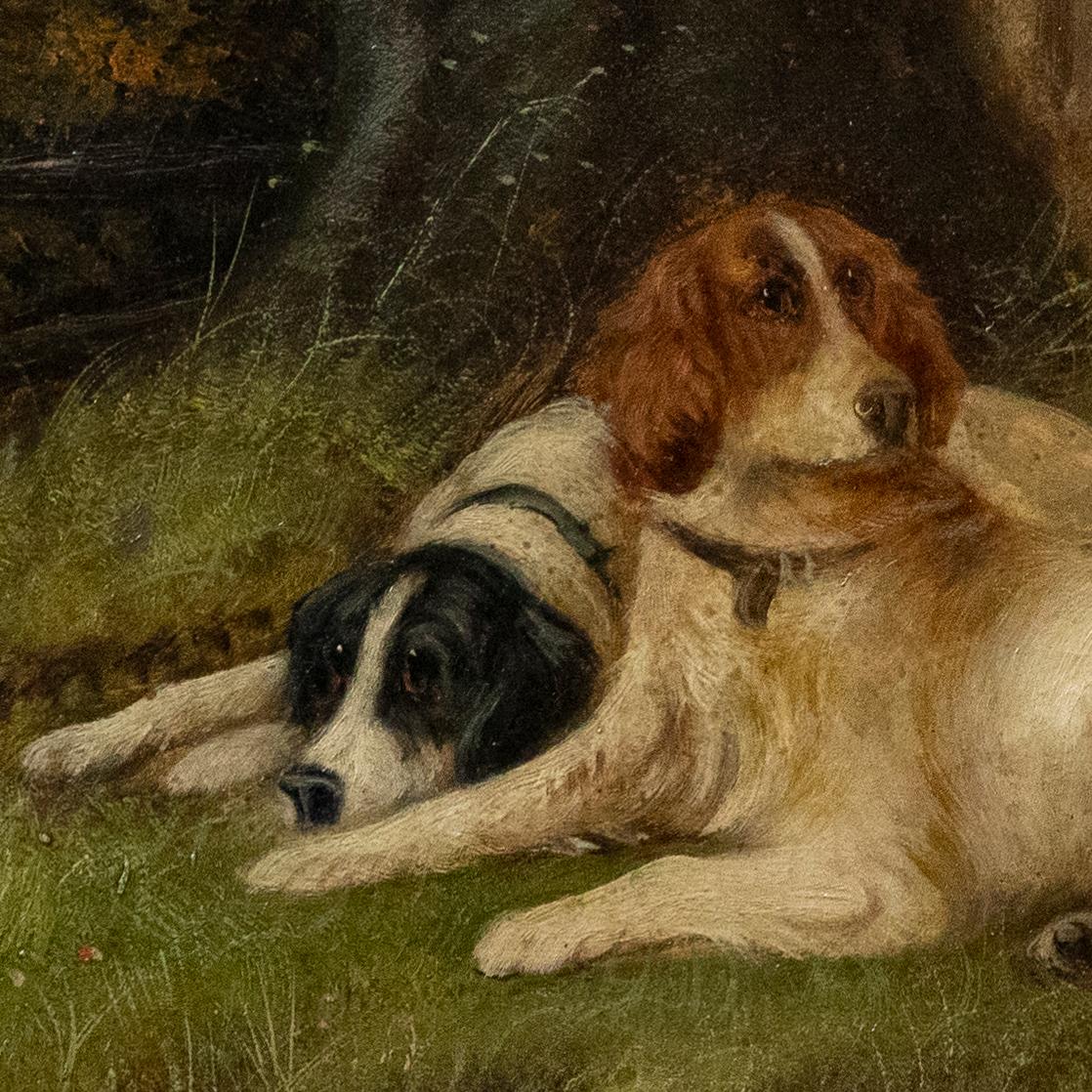 Robert Cleminson (1860-1886) - Olio incorniciato, Setaioli in un paesaggio 3
