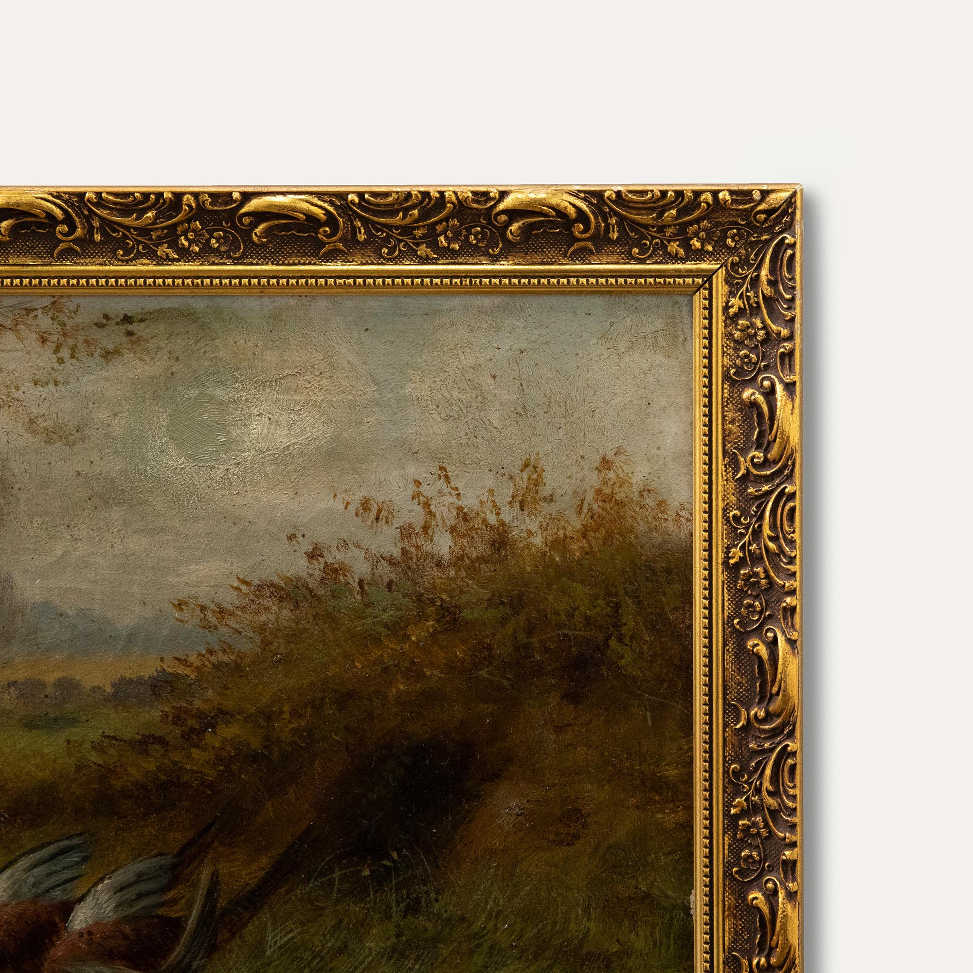 Robert Cleminson (1860-1886) - Olio incorniciato, Setaioli in un paesaggio 4