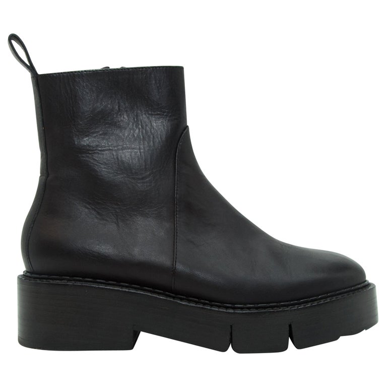 Robert Clergerie Black Leather Ankle Boots For Sale at 1stDibs