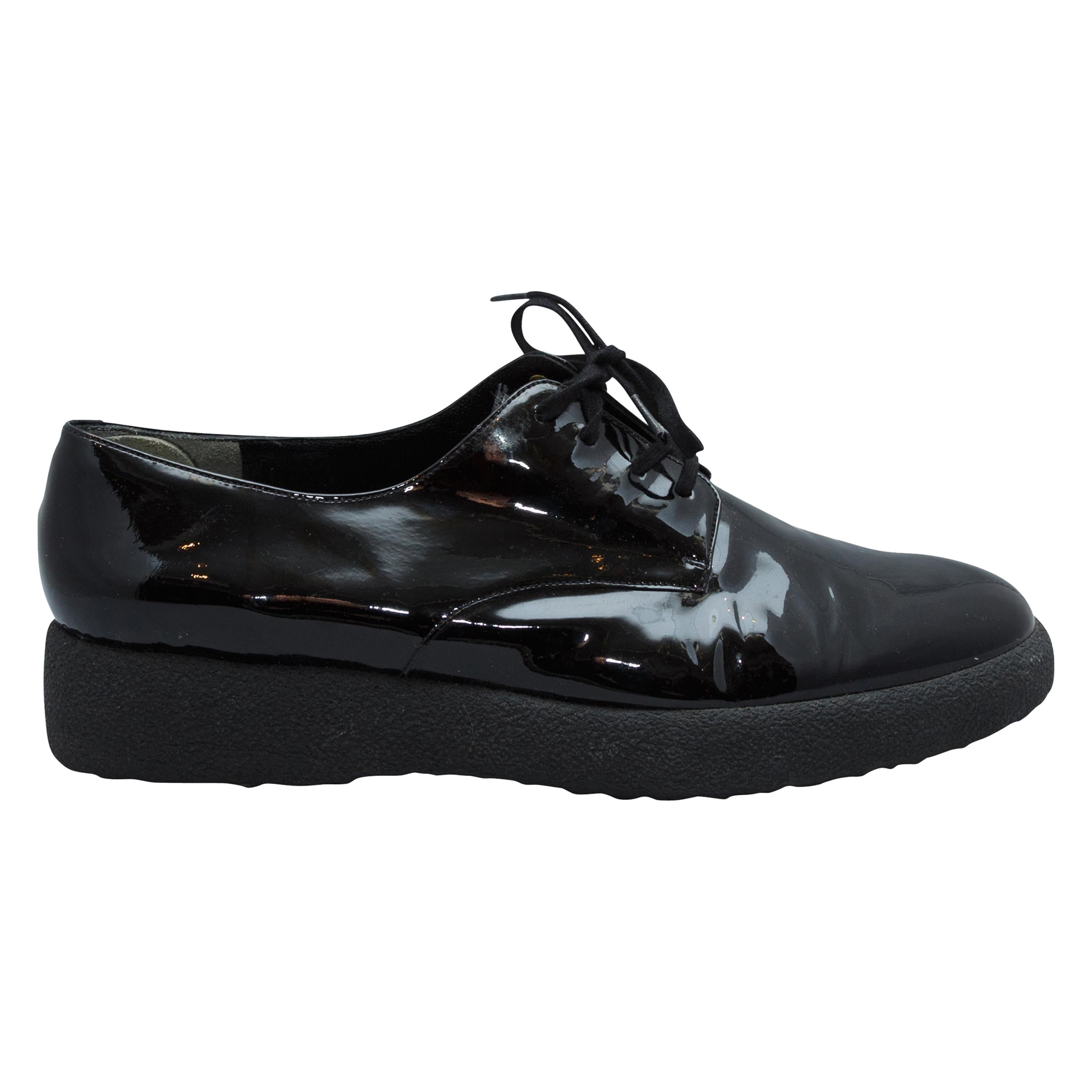 Picture of Robert Clergerie Black Patent Leather Oxfords For Sale at 1stDibs
