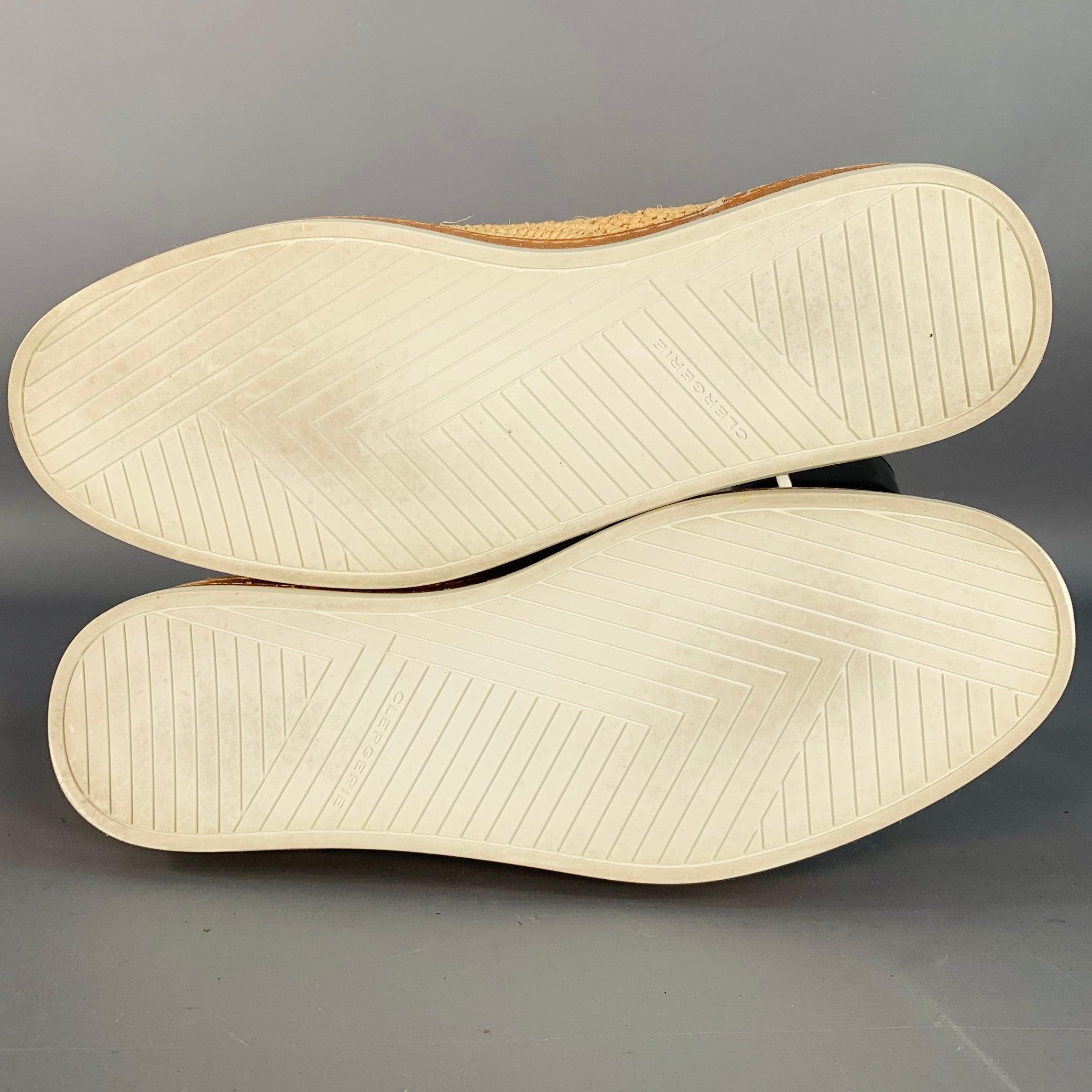 ROBERT CLERGERIE Taglia 8 Scarpe con lacci in rafia intrecciata naturali in vendita 1