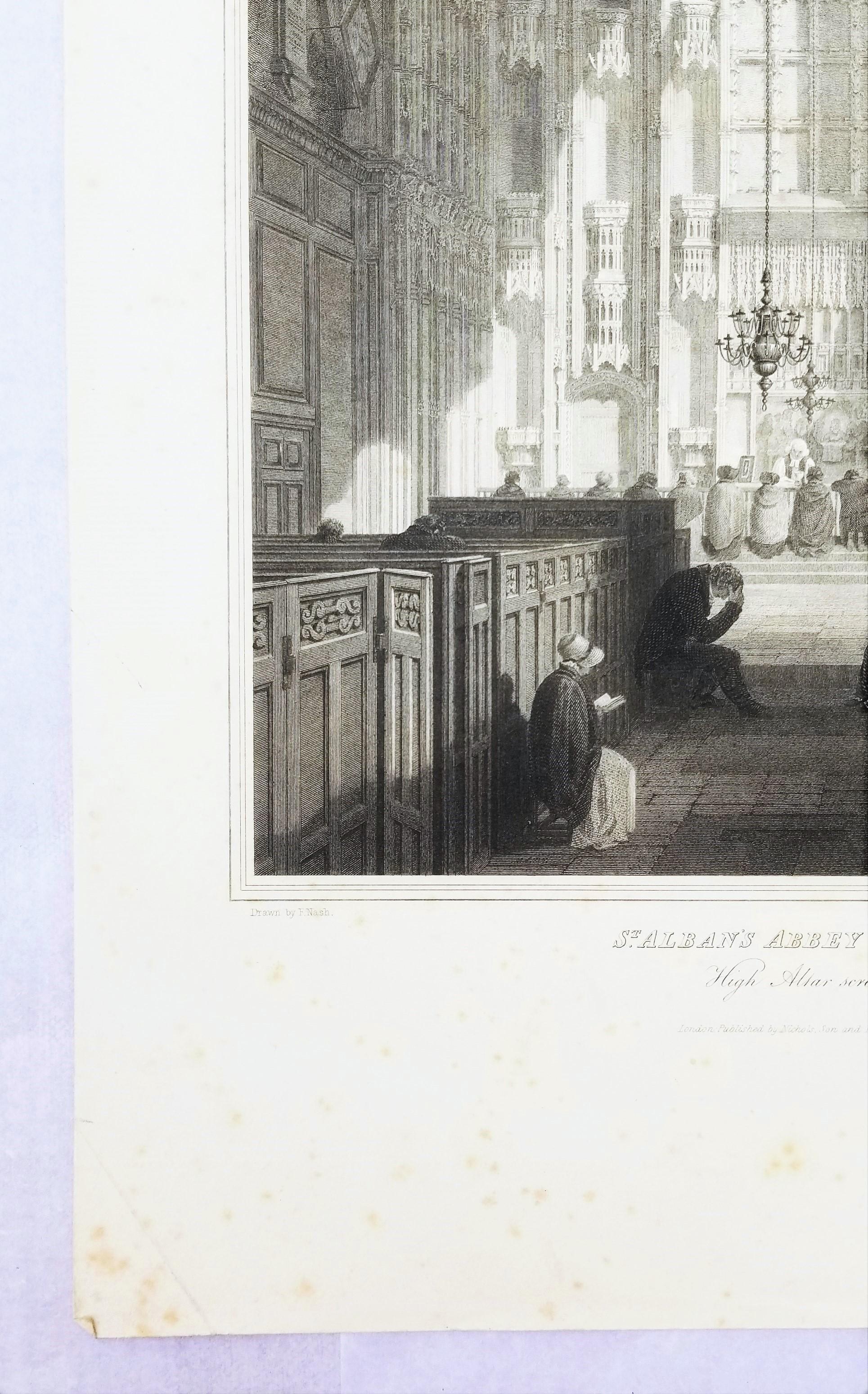 Écran du haut autel de l'église de l'abbaye de St. Alban's, Robert Clutterbuck Hertford Art en vente 3
