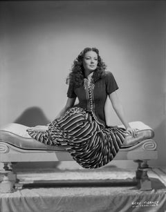 Gene Tierney Seated on Lounging Chair Fine Art Print