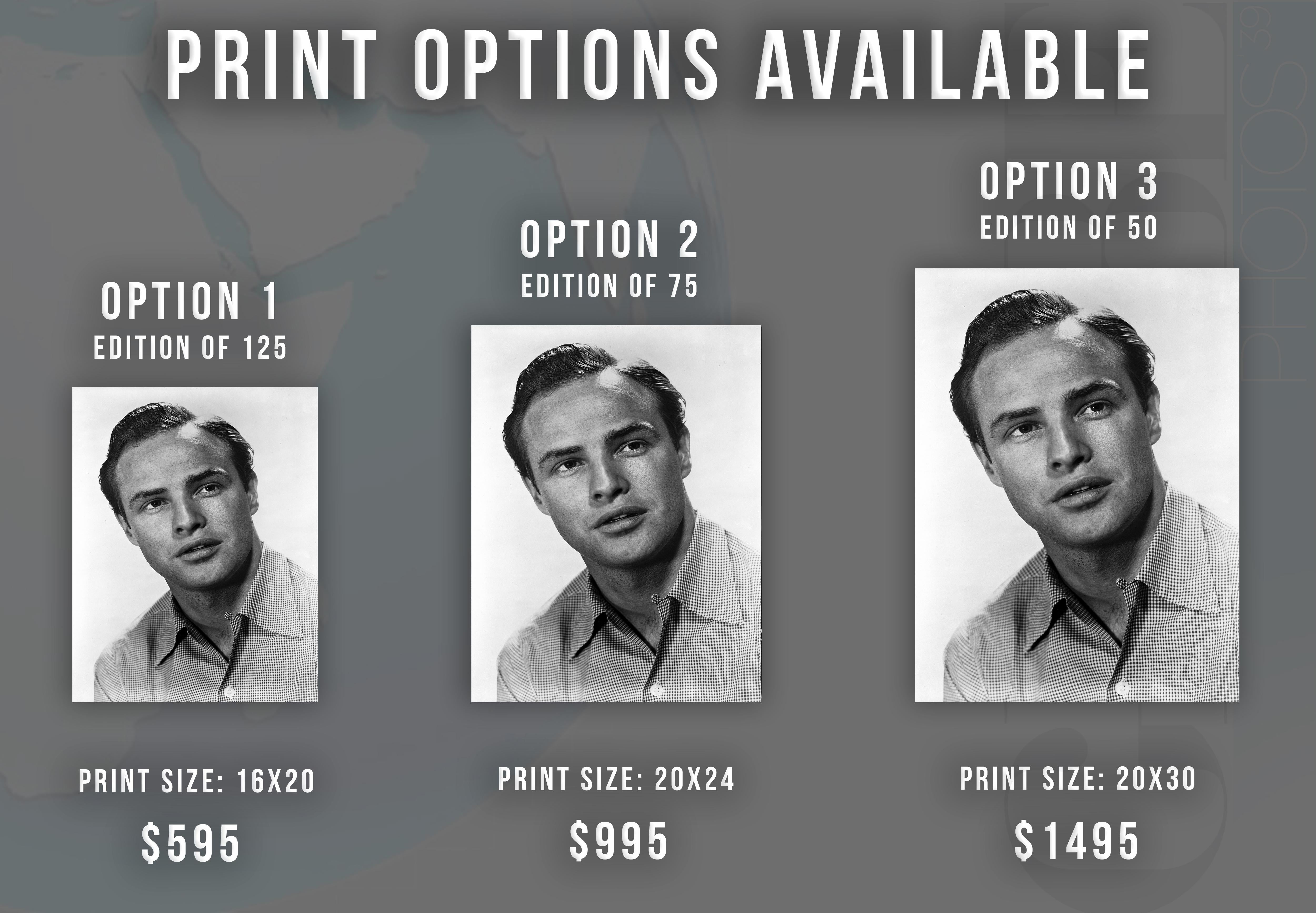 Marlon Brando: Looking Up Fine Art Print - Photograph by Robert Coburn