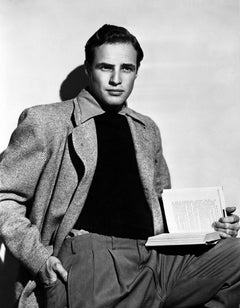 Marlon Brando with Book Fine Art Print