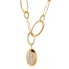 Roberto Coin 18 Karat Rose Gold Capri Plus Diamond Necklace