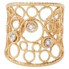 Robert Coin Bollicine 18k Gold and Diamond Ring