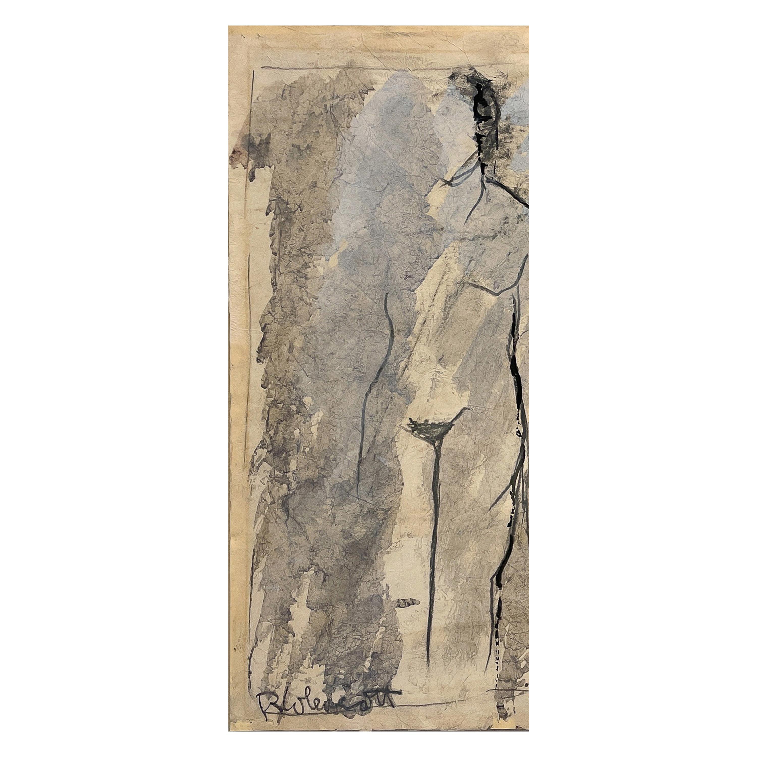 Two Female Nudes African American Expressionist Painting Smith Tower Gallery For Sale 2