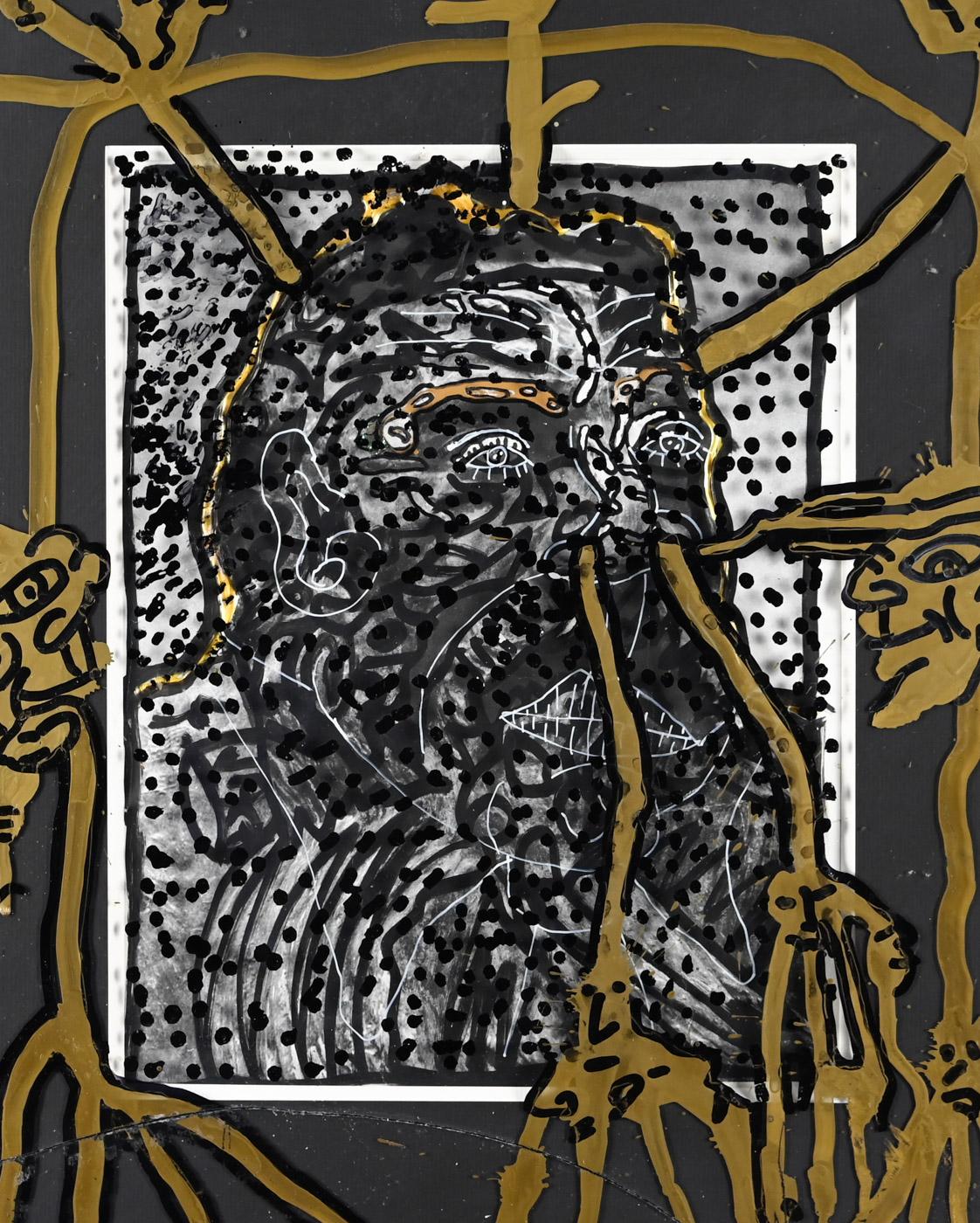 Ritratto di uomo - Painting di Robert Combas