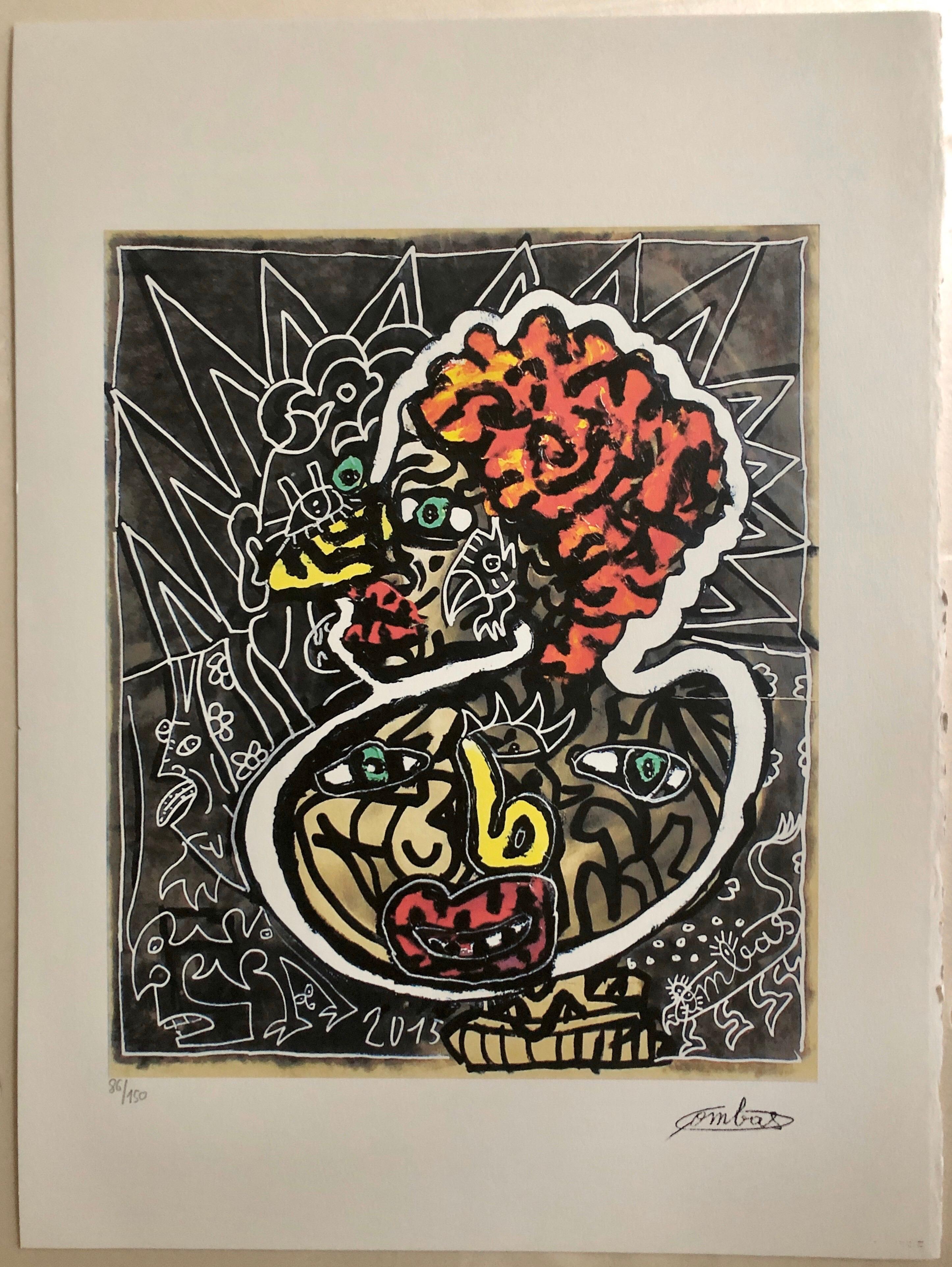 Robert Combas French Artist Print Limited édition number 65/89 with