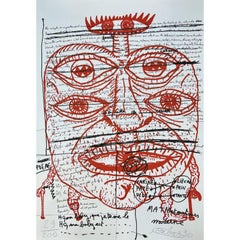 Robert Combas - Feu 2 - Handsignierte Lithografie, 1990