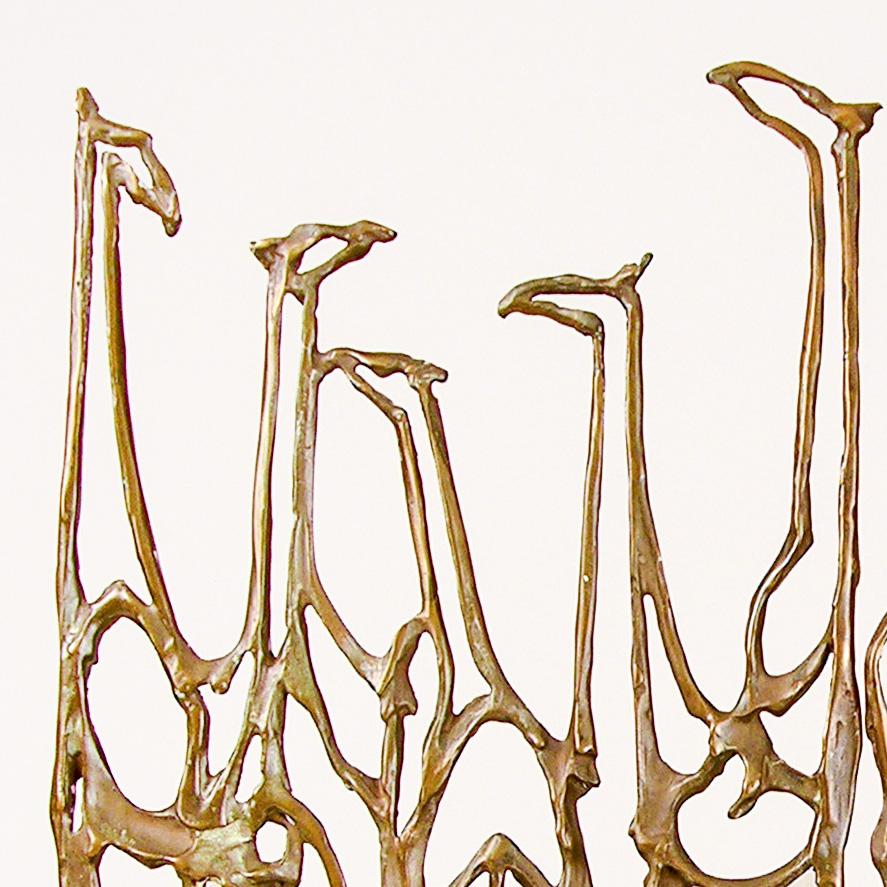 Giraffe Gates, bronze sculpture - Sculpture by Robert Cook