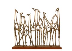 Giraffe Gates, bronze sculpture