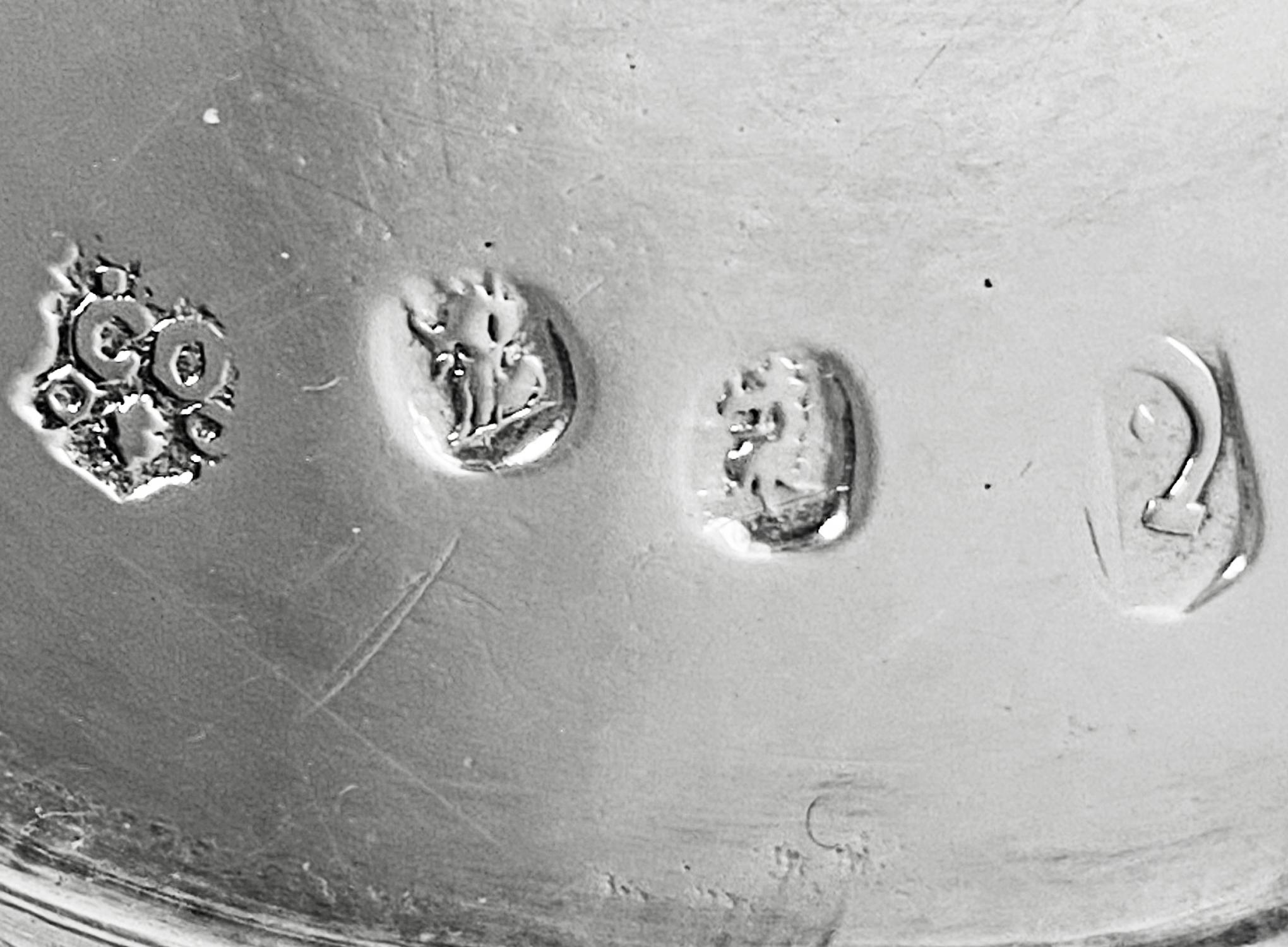 Britannia Standard Silver Robert Cooper London 1708 Silver chamberstick Queen Anne Britannia standard