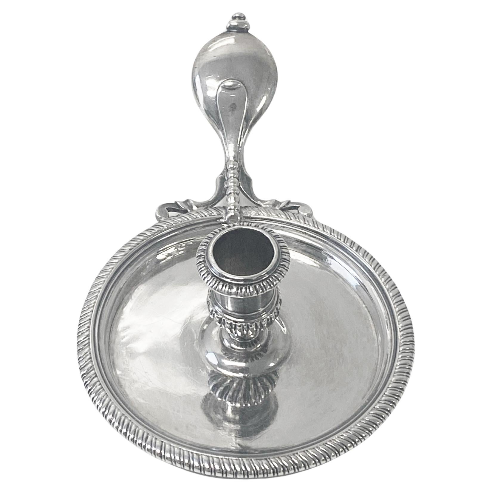 Robert Cooper London 1708 Silver chamberstick Queen Anne Britannia standard 2