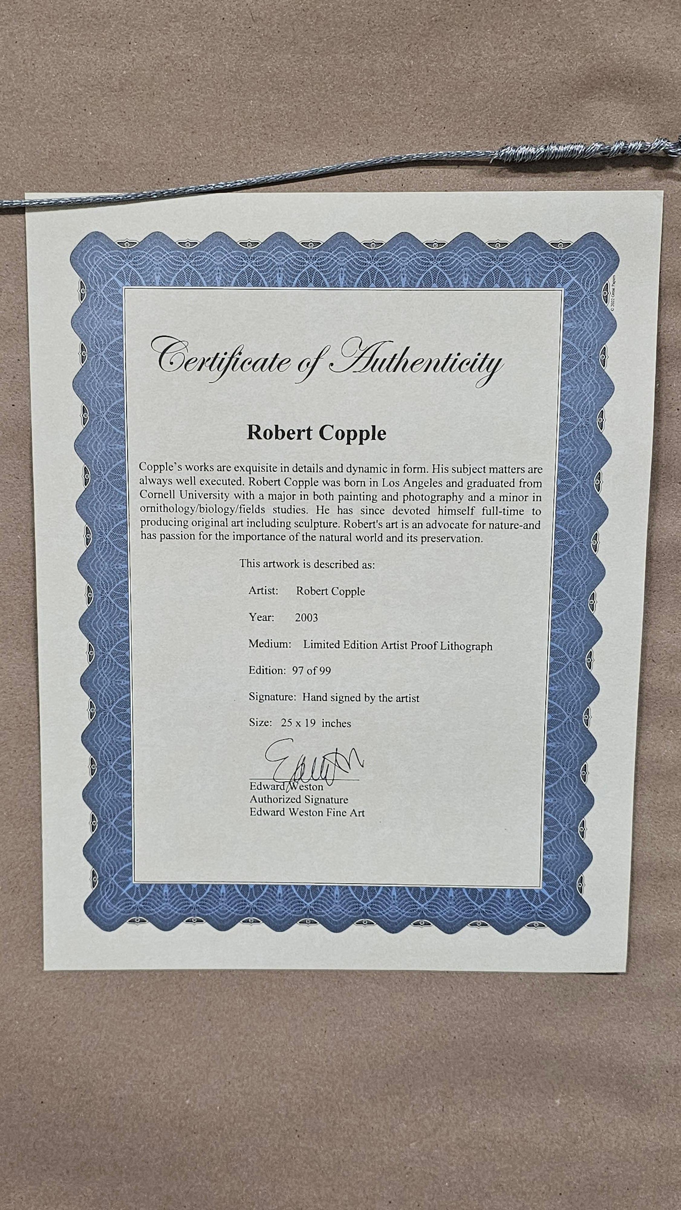 Robert Copple Wild Life Lithograph Limited Edition, Hand Signed & Framed For Sale 14