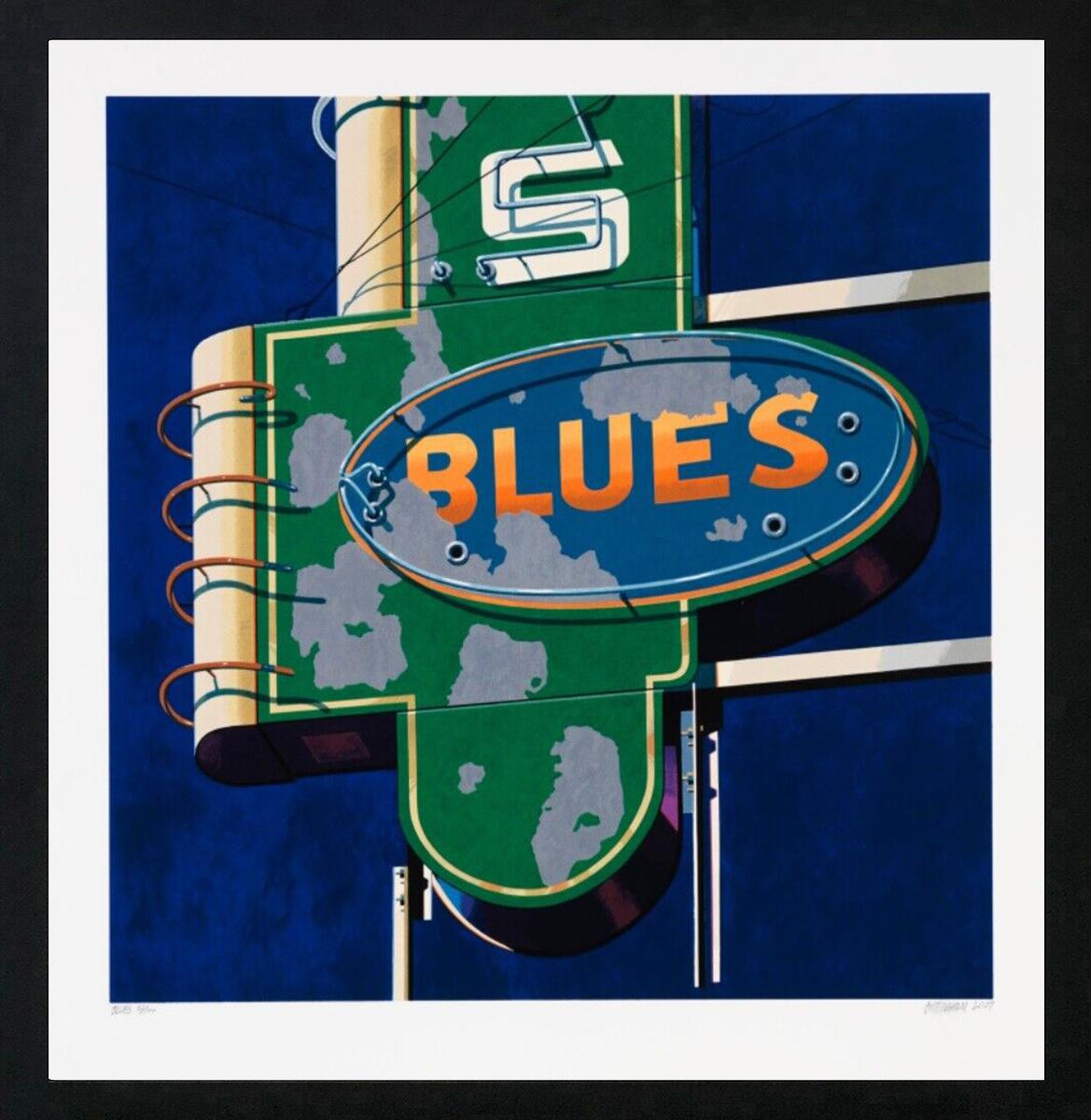 Figurative Print de Robert Cottingham - BLUES