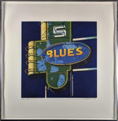 Blues (The Original Edition), Color aquatint on wove paper, Signed/N Ed of 45