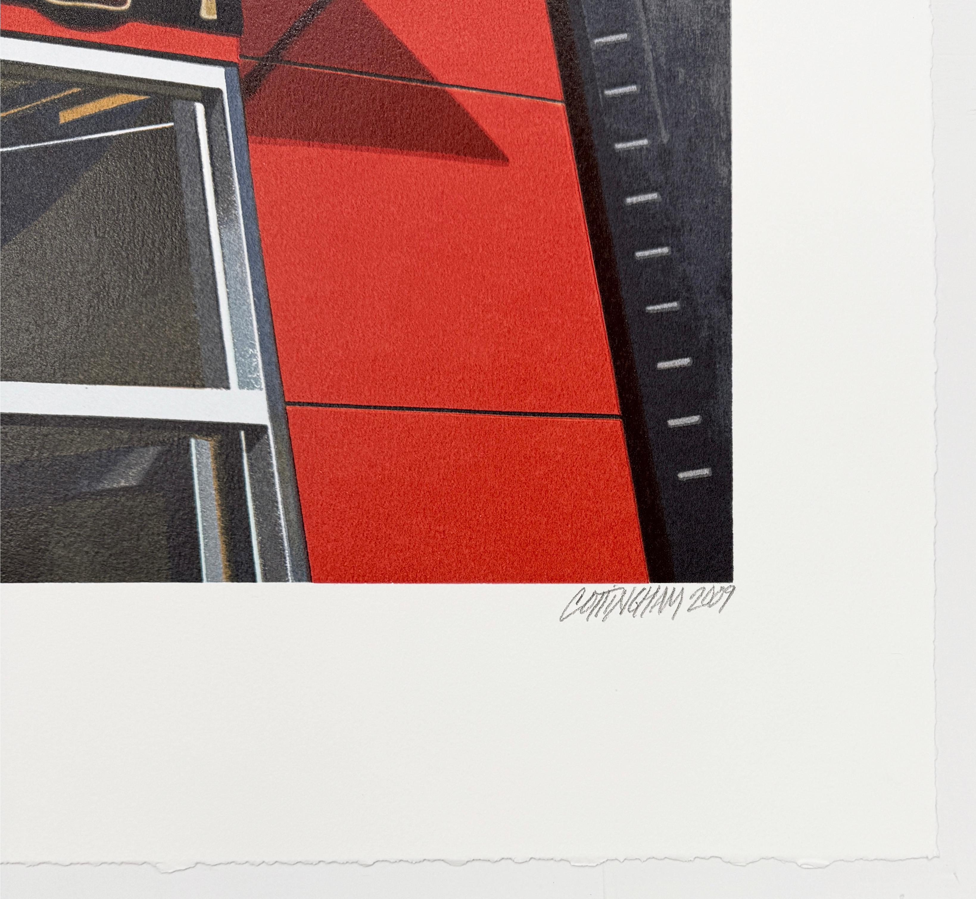Boulevard Drinks (large hand signed screen print) - Photorealist Print by Robert Cottingham