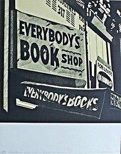 Chaquebody's Bookshop, Everybody's Books, lithographie photoréaliste en couleur signée/N